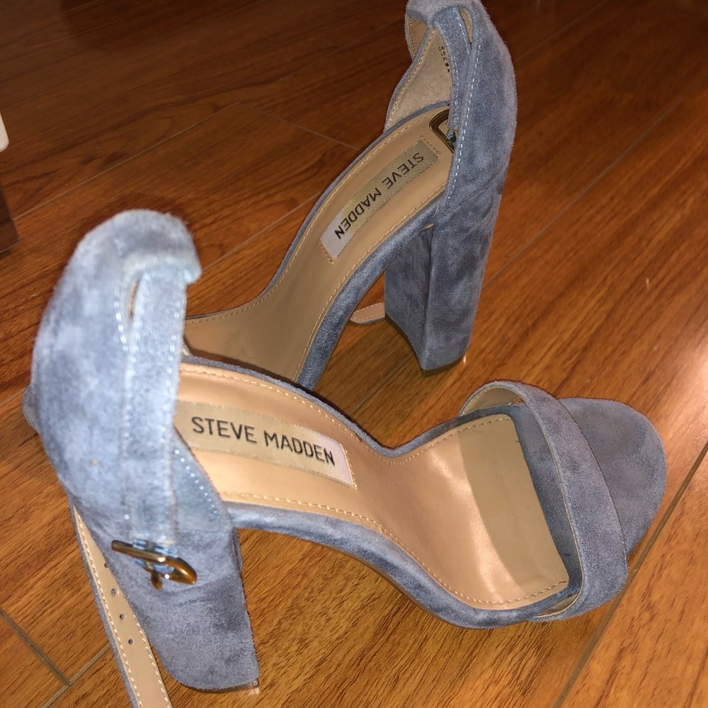 Denim Blue Suede Heel
